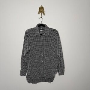 HUNZA G Gingham seersucker shirt S/M